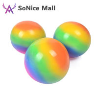 Soft Rubber Ball Rainbow Color Elastic Vent Ball Tension Rubber Rebound Relieve Stress