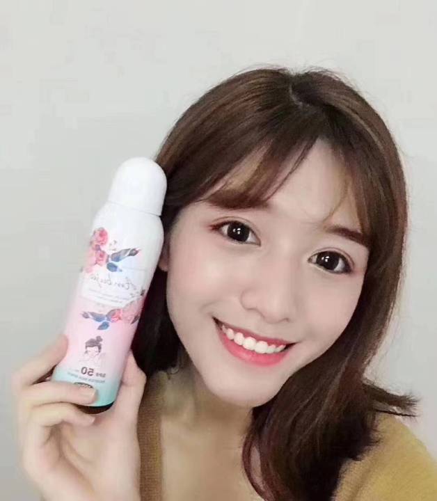 พร้อมส่ง-สเปรย์กันแดด-เนื้อบางเบา-ambuja-sunspray-เนื้อบางเบาไม่เหนียว-เหนอะหนะ-ป้องกันแสงแดด-spf50-150ml-n27