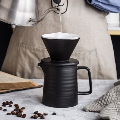 Coffee Dripper Ceramic Pour over Hand Drip Coffee Filter Cup Hand Drip Kettle Manual Heat Insulation Maker Accessory Home Office