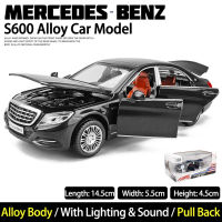 132 Mercedes Benz S600 Alloy Diecast Car Models Maybach S600 C63S Metal Vehicles Models Toys Genuine License Gifts For Children