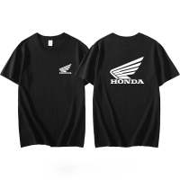 Yamaha Honda Motorcycle Racing Logo เสื้อยืดแขนสั้นผู้ชายสไตล์เรียบง่าย