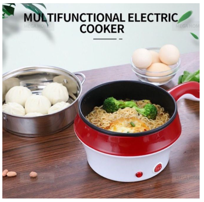 Multifunction 1.2L Electric Mini Cooking Pot NonStick Coating Pot