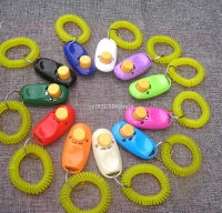 100pcs Dog button clicker Dog TRAINER เทรนเนอร์เสียงแบบพกพา Training TOOL WRIST band ACCESSORY Click Training trainers