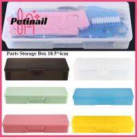 PETINAIL พลาสติกใสจัดเก็บอุปกรณ์ทำเล็บ7สีกล่องกันฝุ่นคุณภาพสูงกล่องเก็บชิ้นส่วนอะไหล่เก็บของปากกาเครื่องประดับ18.54ซม.