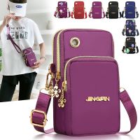 hot【cw】 New Crossbody for Fashion Shoulder Cell With Headphone Plug 3 Layer Wallet