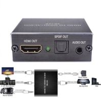 Hdmi audio extractor HDMI to HDMI and Optical TOSLINK SPDIF + 3.5mm Stereo Audio Extractor Converter HDMI Audio