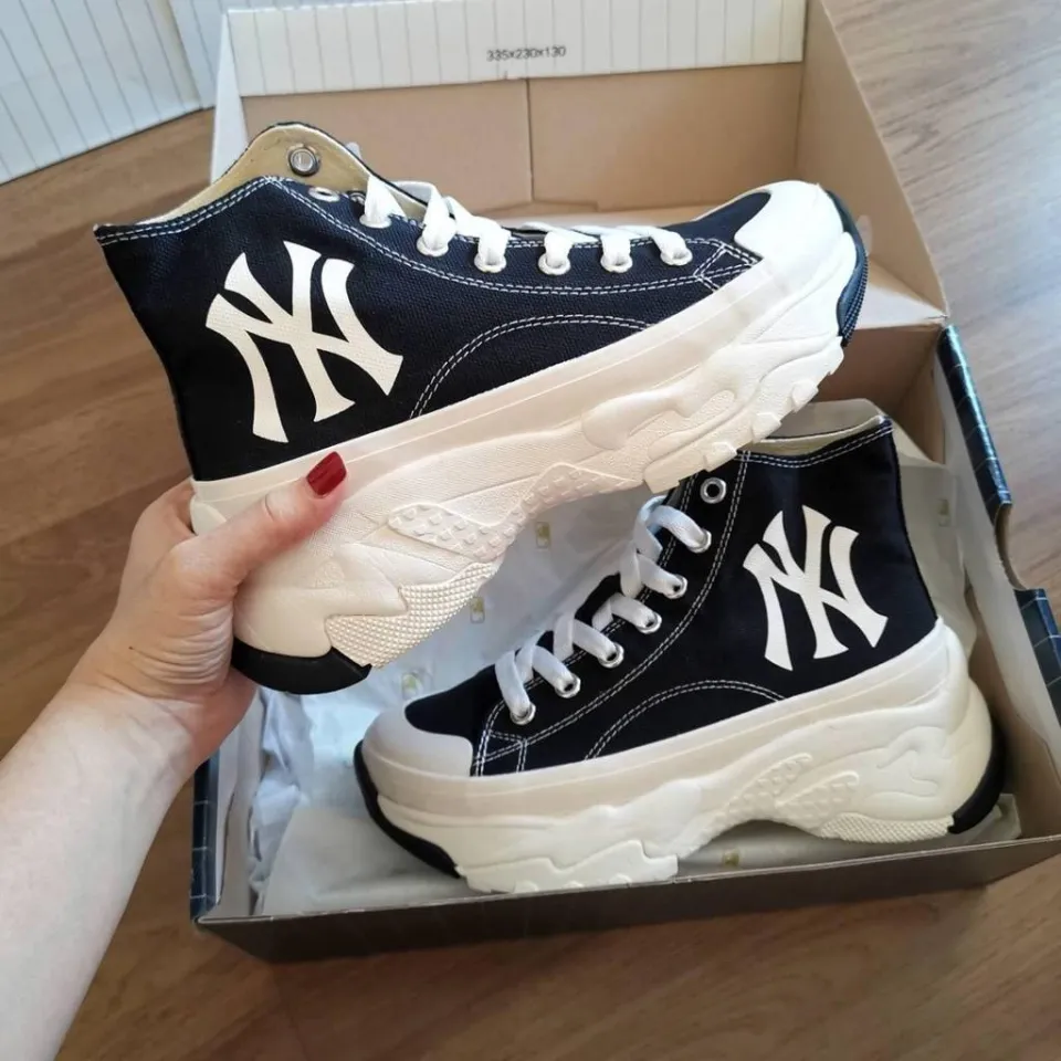 MLB Chunky High New York Yankees NY Shoes Baseball Sneakers 32SHU1111-50L  Black