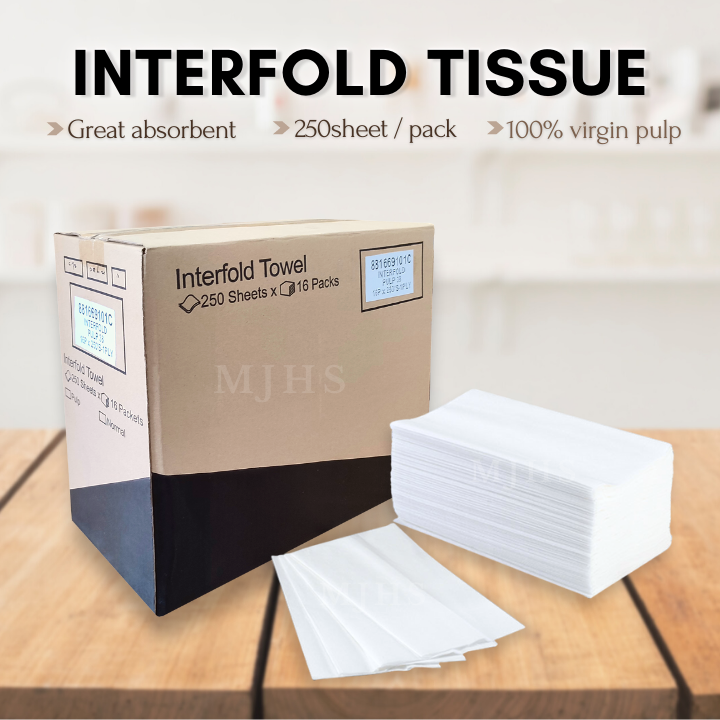 【Carton】Interfold Hand Towel Tissue Paper Kitchen Towel Tissue 100%