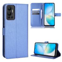 เคส12i ร้อนสำหรับ Infinix เคสพับได้แท่นวางโทรศัพท์ Infinix เคส Hot12i มีกระเป๋าเงินฝาครอบ PU หนังกลับ