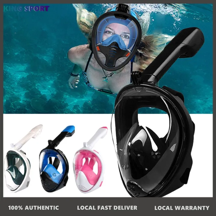 Full Face Snorkeling Set Easy Breathing Diving Mask Swimming Goggles ...