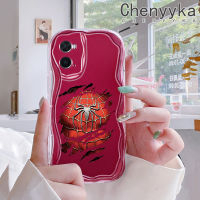 เคส Chenyyka สำหรับ OPPO A76 A96 A36แฟชั่นลายแมงมุมเนื้อครีมกันกระแทกแบบใสนิ่มเคสมือถือเคสป้องกันซิลิกาเจลโปร่งใสลายกล้องถ่ายรูปสุดสร้างสรรค์