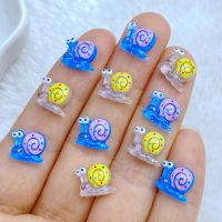 【CC】◕☫  50Pcs New 9x10mm Snail Resin Figurine Flatback Ornament Jewelry Making Manicure Hairwear Accessories