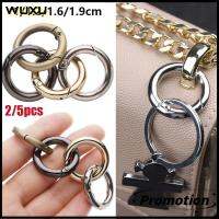 WUXU 2/5pcs 10/12/16/19 มม. ตะขอโลหะผสมสังกะสี ประตูชุบ กระเป๋า Carabiner กระเป๋าถือ หัวเข็มขัดโอริงสปริง หัวเข็มขัดกระเป๋า คลิปหนีบสแน็ป