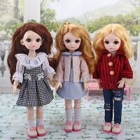 New 16 Cute BJD Dolls Toys for Girls 30CM 15 Movable Jointed Beauty Make-up Doll Fashion Dress Girls Gift BJD Toy