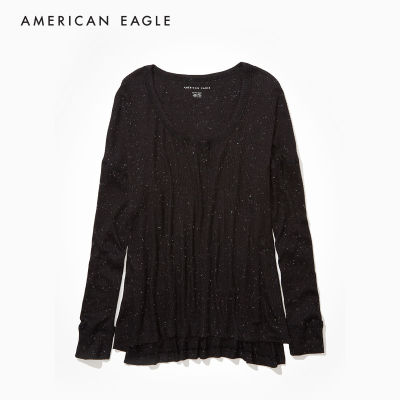 American Eagle Oversized Plush Long-Sleeve T-Shirt เสื้อยืด ผู้หญิง โอเวอร์ไซส์ (EWTS 037-7639-073)