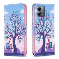 Hzsunsky เคสสำหรับโมโตโรล่าโทรศัพท์หนังลายรูปวาดสี4G,G14โทรศัพท์ Moto