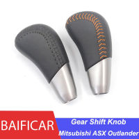 Baificar ยี่ห้อใหม่หนังเกียร์ Shift Lever Knob Head Shifter สำหรับ Mitsubishi Outlander L200 Sport ASX RVR L200 Mirage