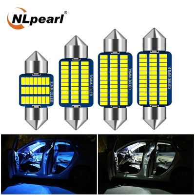 【CW】NLpearl 2pcs C10W C5W Led 3014 SMD Festoon 31mm 31mm 36mm 39mm 41mm for Cars License Plate Interior Dome Reading Light 12V White
