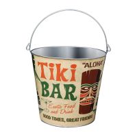 【CW】 Bar Metal Tub Drink Buckets Chiller Decorations Beer Beverage Drinks Holder Pail Hawaiian Cooler