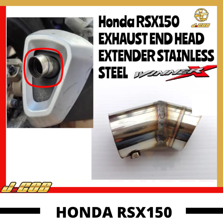 Honda rsx150 winner X RSX exhaust end head extender stainless steel