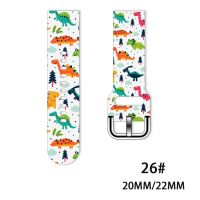 trterth 20mm 22mm Band for Samsung Galaxy Watch 3/46mm42mm/active 2/46 Gear s3 Frontier/S2/Huawei GT 2/2E silicone strap Cartoon