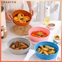 CHANFEN หม้อถาดพิซซ่าหม้อทอดอาหารหม้อซิลิโคนพับได้สำหรับหม้อทอด Air Fryer ขนาด7.5นิ้วอุปกรณ์เสริมสำหรับเปลี่ยนตะกร้าใส่ของอบ