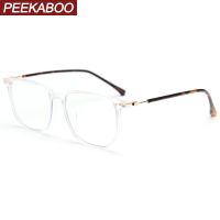 {Paopao glasses} จ๊ะเอ๋แสงสีฟ้าบางกรอบแว่นตารูปหลายเหลี่ยมผู้หญิง TR90แสงล้างเลนส์สแควร์แว่นตาสำหรับผู้ชายอะซิเตทแฟชั่นเกาหลี