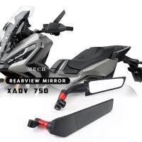 กระจกมองหลังหมุนของมอเตอร์ไซค์ปีกลมแบบตายตัวสำหรับฮอนด้า XADV750 X-ADV XADV 750 2021 2022