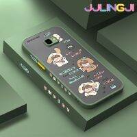 Jjlingji เคสปลอกสำหรับ Samsung กาแลคซี J4 2018 J4บวก2018 J4รูปสุนัขน่ารักการ์ตูนบางดีไซน์ใหม่ขอบสี่เหลี่ยมกันกระแทกแข็งเคสมือถือปลอกซิลิโคนคลุมทั้งหมดเคสนิ่มสำหรับป้องกันกล้อง