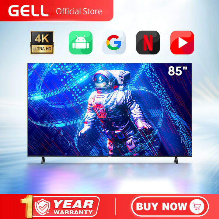 GELL 85 inch Smart TV Multiport 4K UHD led tv flat