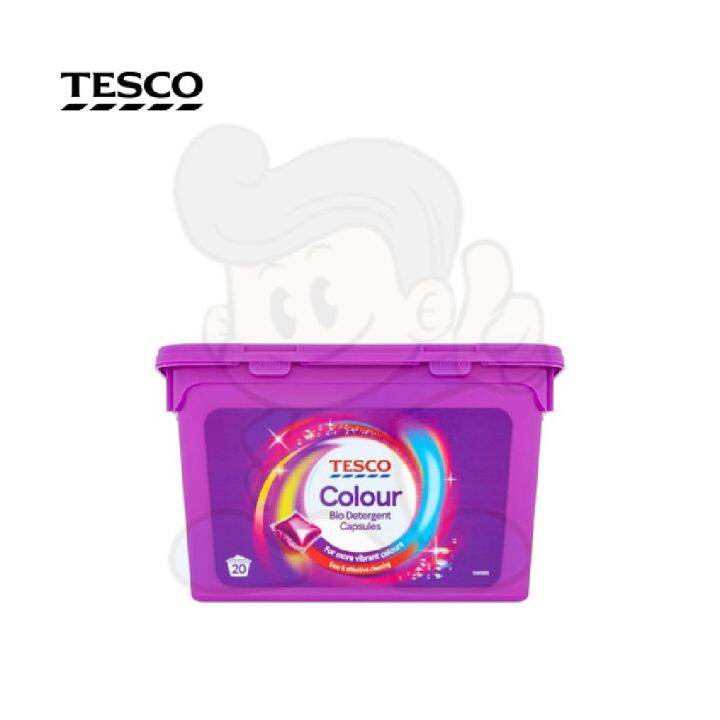 Tesco Colour Bio Detergent Capsules, 490 mL. Lazada PH