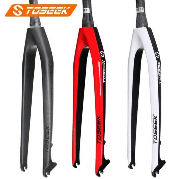 TOSEEK Full Carbon Fiber Bike Rigid Disc Brake Forks Tapered Fork 26/27
