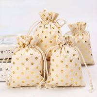 9x12cm Jute Burlap Cotton Drawstring Bags Christmas Halloween Wedding Birthday Party Gift Packaging Bags Gift Wrapping  Bags