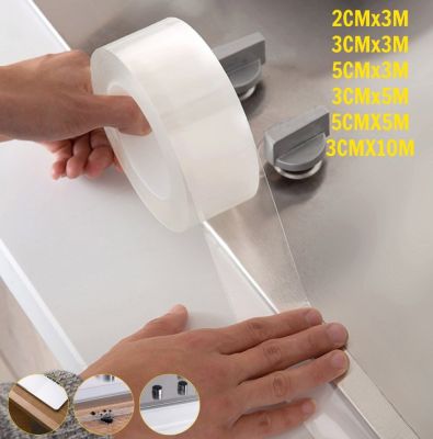 【CW】﹍❐  5cm Tape Mildew Transparent Self-adhesive Sink Toilet Strip Sticker