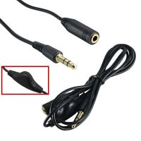 JERNG Black Durable Portable Audio Video Consumer Electronics Male To F Headphone Extension Cord Cable Earphone Accessories Earphone In Line Volume Control Cable Stereo Audio Adaptor