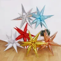 12PCS DIY Explosive Star Balloons Birthday Party Bar Market Wedding Decor Water Droplets Balloon Event Party Supplie Gold Silver Balloons