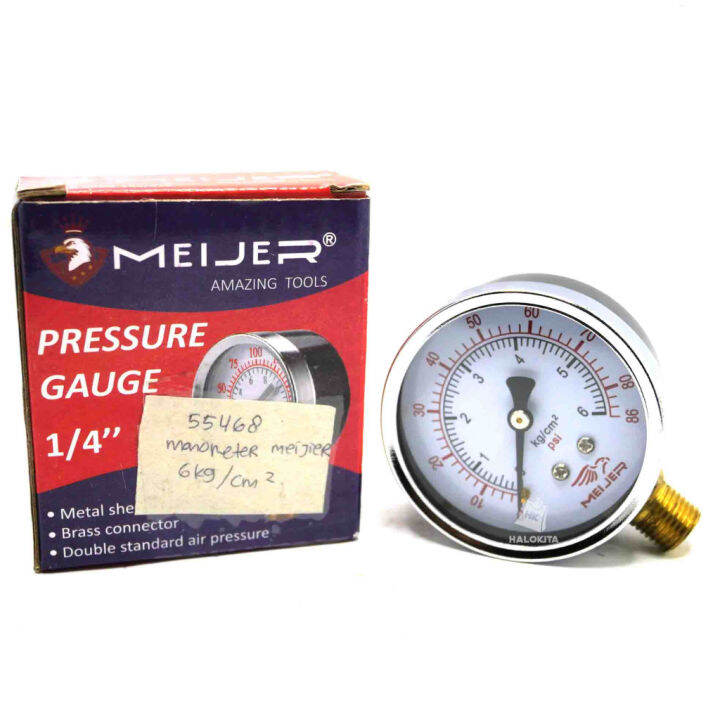 MEIJIER MANOMETER KOMPRESOR 6KG /CM2 / PRESSURE GAUGE Lazada Indonesia