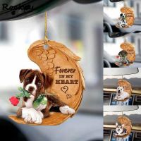 Creative Dog Shape Car Hanging Pendant Cute Acrylic Decorative Hanging Widget Key Backpack Pendant Decoration Auto Accessories