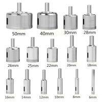 16ชิ้น4-83มม. หัวสว่านตัวดูดฐานสูญญากาศพร้อมตัวหัวเจาะกระจก6-50เครื่องมือตัดและเจียร Mm เหมาะกับกระเบื้องเลื่อยเจาะรูแก้วตัวเปิดตำแหน่ง