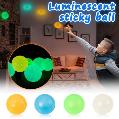 【CW】 4.5cm Balls Glowing Stress Wall Decoration Kids Anxiety the Dark
