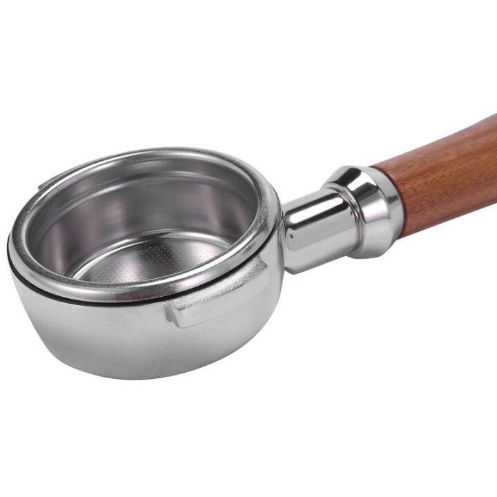 58mm-stainless-steel-coffee-machine-e61-no-base-filter-bracket-coffee-bottomless-handle-coffee-spoon-wooden-handle-professional-accessories