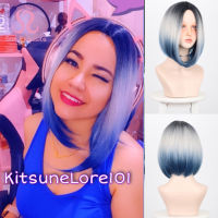 SUe EXQUISITE Short Straight Bob Wig Synthetic Middle Part Hair Wigs Full Head for Black Women Heat Resistant Wig for Women