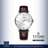 นาฬิกา Titoni Line 1919 40mm Silver Dial Leather Strap (83919 S-ST-575) Avid Time ของแท้ ประกันศูนย์