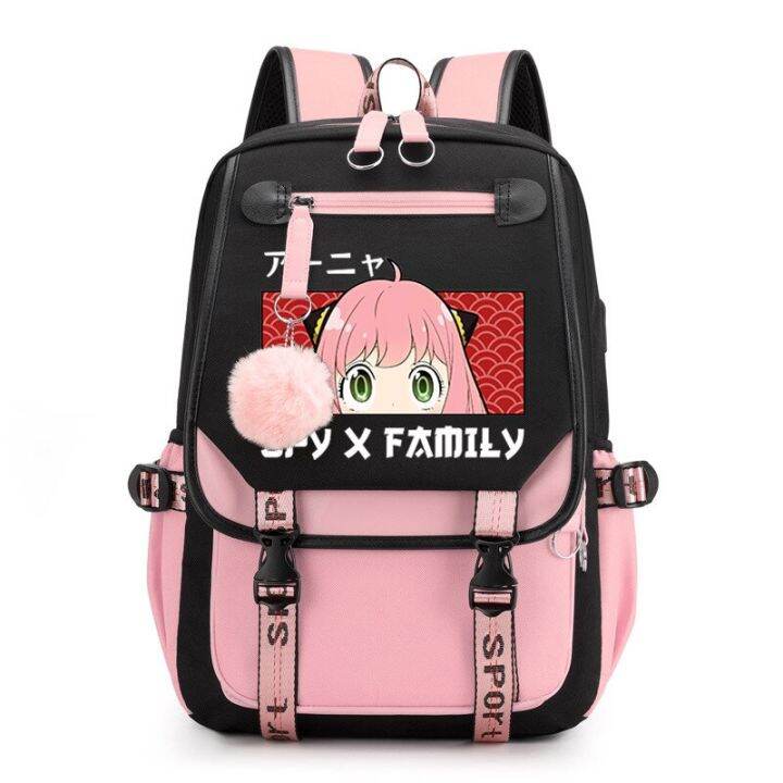Spy X Family Anya Backpacks Anime Waterproof Laptop Backbag