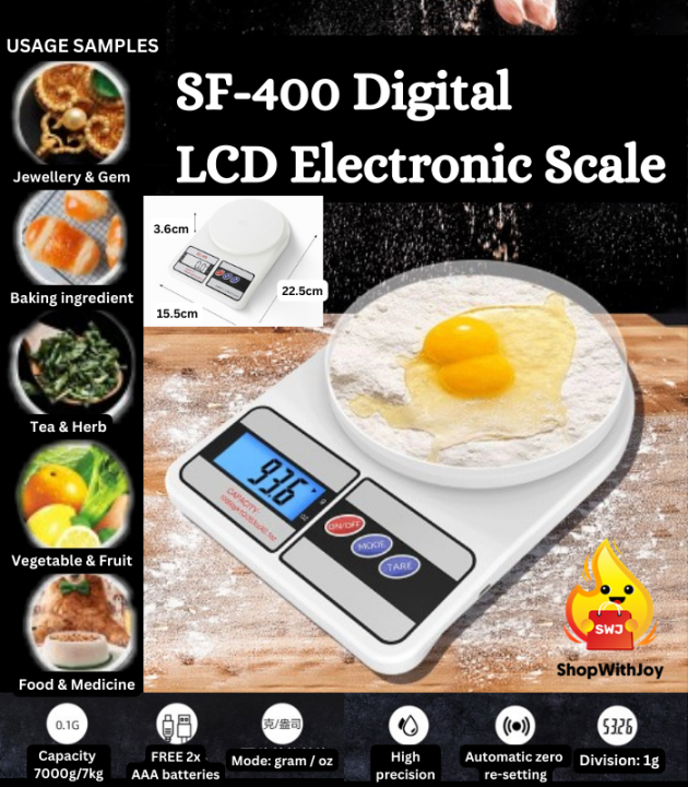 Electronic Digital Kitchen Scale 7kg/1g - China Kitchen Scale, Sf-400