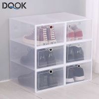 【hot】☍  6 Pack Transparent shoe box shoes organizers thickened foldable Dustproof storage Stackable combined cabinet Sale