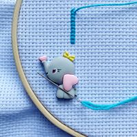 ☫﹊۩ Elephant Needle Minder Needle Nanny Magnet for Cross Stitch Needlework