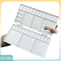 ✨ Konka Art Paint TRAY ศิลปินน้ำมันสีน้ำพลาสติกพาเลทสีขาว33กริด L ขนาด