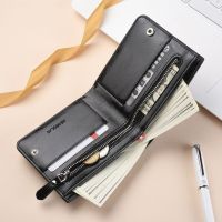 Fashion Luxury Leather Brand  Bilfold Men Wallet  with Coin Bag Zipper Small Money Purses  Dollar Slim Purse Money Clip Wallet