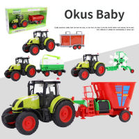Car Models Toys Simulation Farmer Tractor Harvester Light Music Plastic Inertial Vehicle Children Toy Birthday Gifts for Kid Boy
